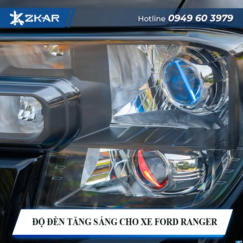 Độ Đèn Tăng Sáng Cho Xe Ford Ranger Tại TPHCM