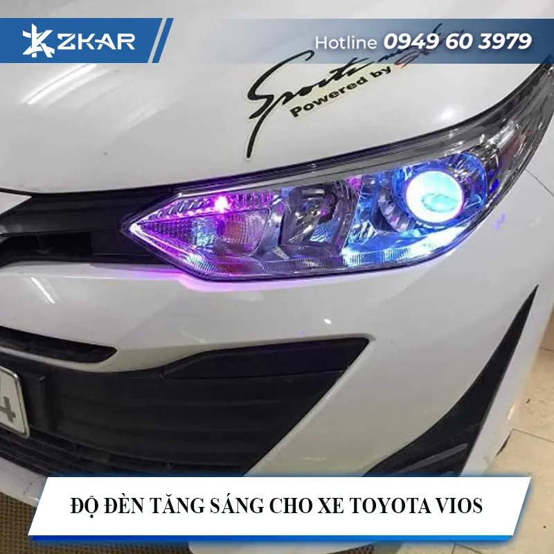 Độ Đèn Tăng Sáng Cho Xe Toyota Vios Tại TPHCM